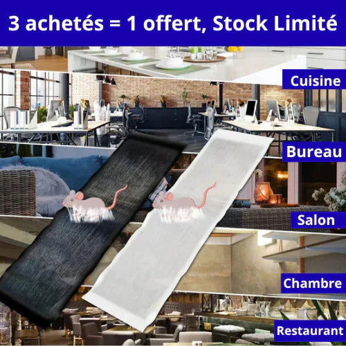 Tapis piège à souris collante : 1m20 sur 28Cm ( 3 articles )
